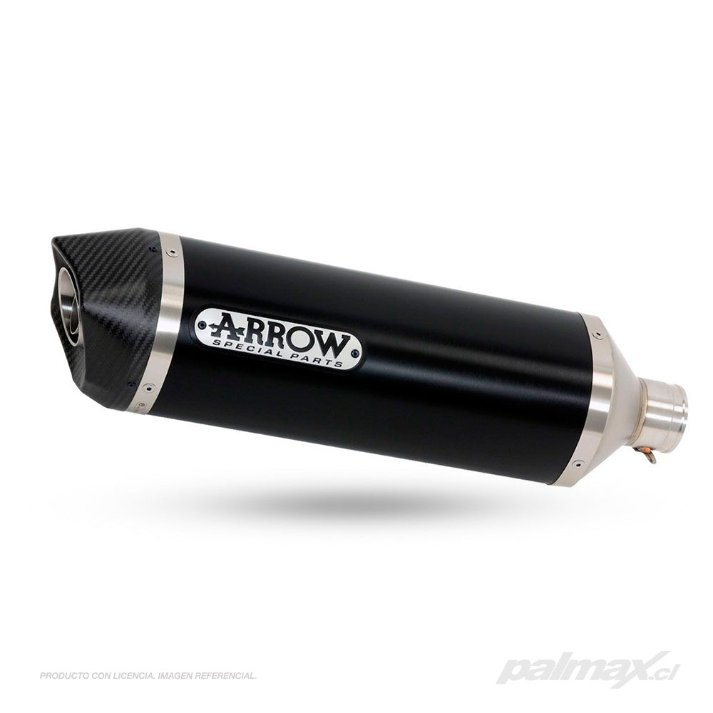 Silenciador Maxi Race Tech de Aluminio Dark con tapa de carbono para Honda Africa Twin | Arrow